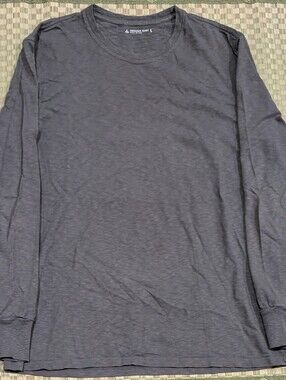 American Giant Premium Slub Crew Long Sleeve T-shirt Thunderstorm Men's Size Lg